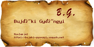Bujáki Gyöngyi névjegykártya